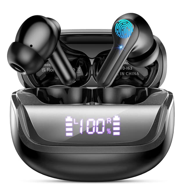 🎧 Bluetooth Kopfhörer - Kabellos Bluetooth 5.4 mit 4 HD Mic, HiFi Stereo In Ear, 45H Spielzeit, ENC Noise Cancelling, IP7 Wasserdicht