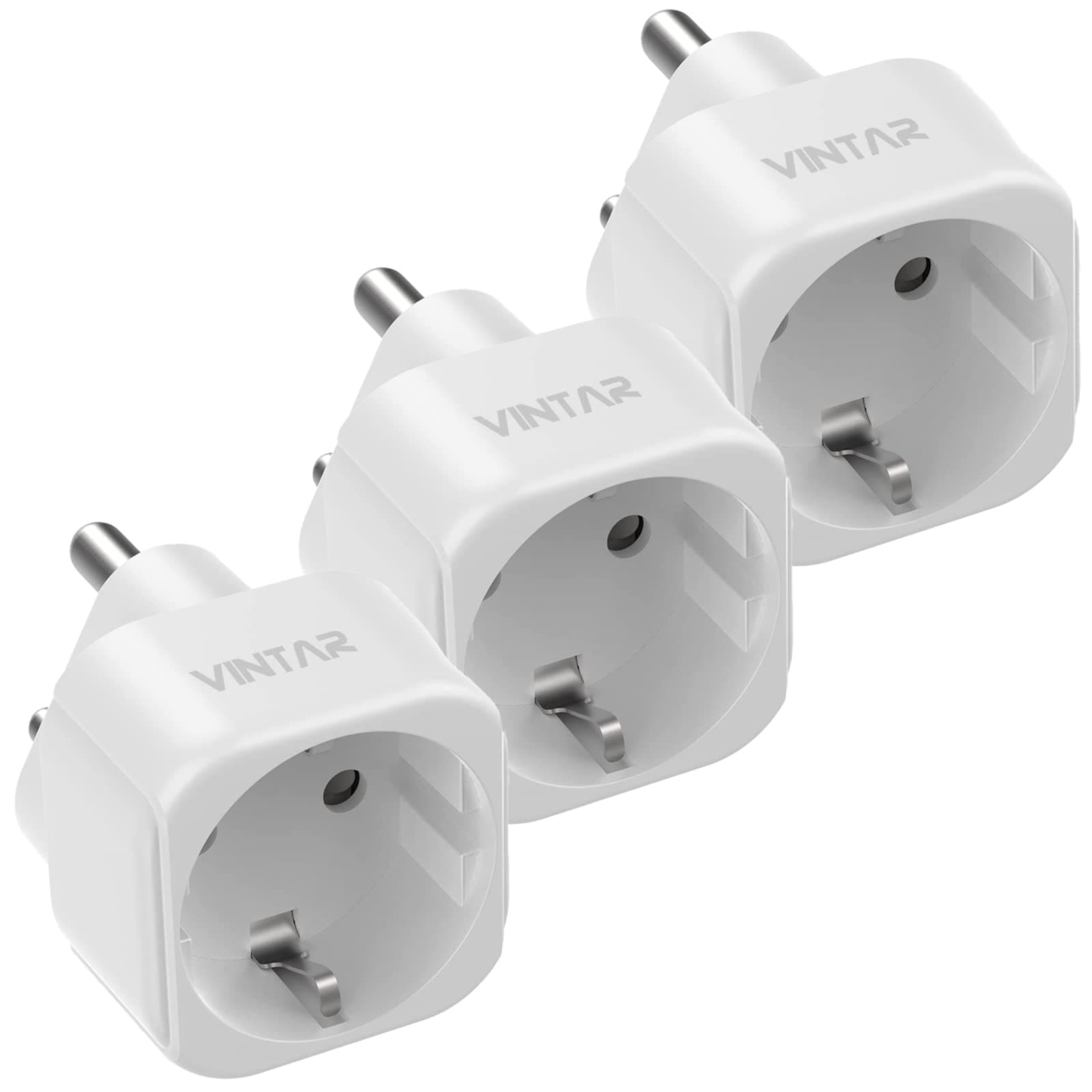 🌍 VINTAR 3PC Deutschland nach Indien Reiseadapter 🛫🔌