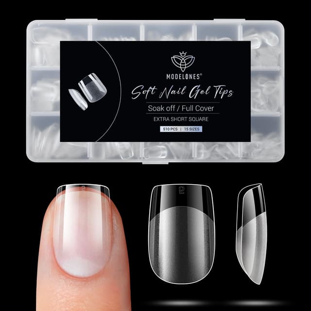 Modelones Nageltips 510 Stück- Full Cover Nail Tips Set 🌟