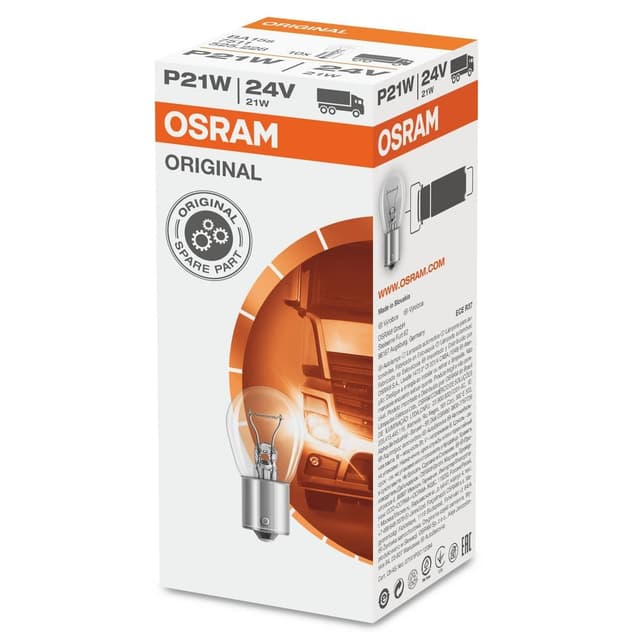 🌟 Superangebot! Osram ORIGINAL P21W, 7511, 24V, 10er Faltschachtel, Silber 10 Lampen