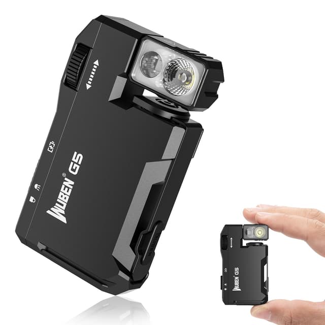 WUBEN G5 Taschenlampe LED Aufladbar, RGB Mini LED Taschenlampe Schlüsselanhänger 400 Lumen, EDC Multifunktional Magnetische USB Taschenlampe Kleine, 6 Modi Flashlight Wasserdicht für Camping Outdoor Schwarz 🌟
