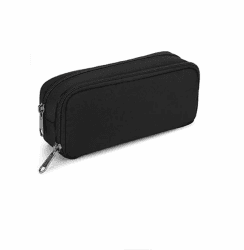 🖊️ Federmäppchen Männer Große Kapazität Beuteltasche 2 Fächer Mädchen für Frauen Schwarz Angebot bei HelloDeals
