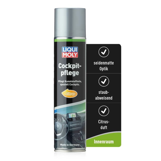 LIQUI MOLY Cockpitspray Cockpitpflege Citrus, Art.-Nr. 1599 | 300 ml Auto Innenraum-Pflege & Reinigung 🚗