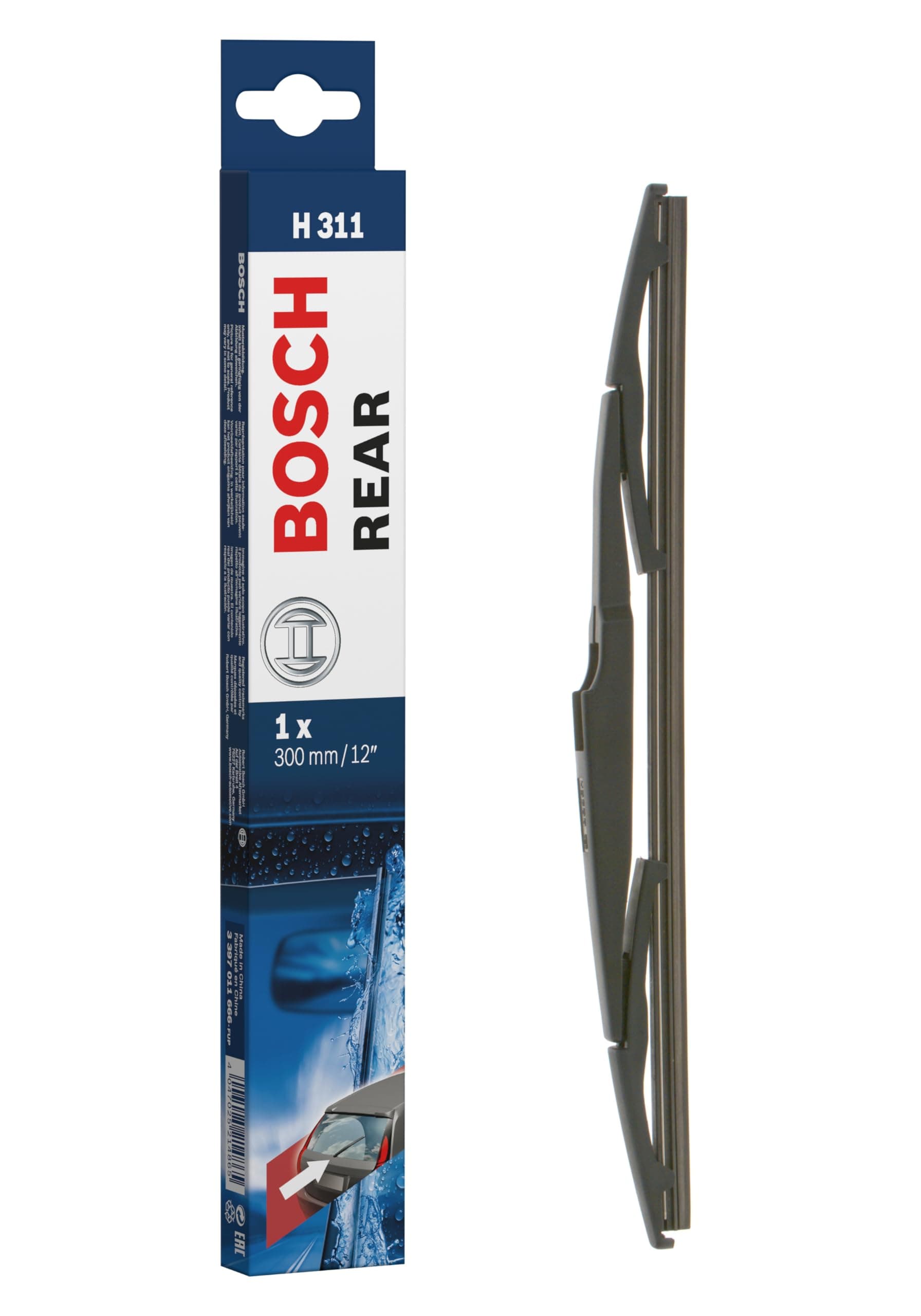 🌟 Reduziert! Bosch Scheibenwischer Rear H311, Länge: 300mm – Scheibenwischer für Heckscheibe