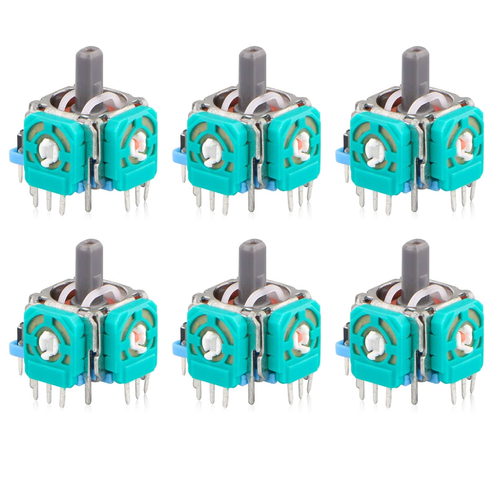 🎮 EEEKit 6 Pack 3D Ersatz Analog Stick Joystick für PS4 Dualshock 4 Xbox One Controller Xbox Elite Controller blau