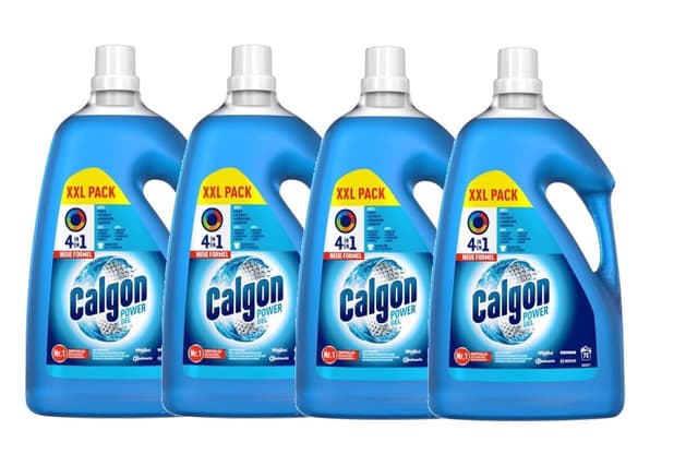 Calgon 4-in-1 Power Gel - Wirksam gegen Kalk, Schmutz, Gerüche und Korrosion - 4er Pack