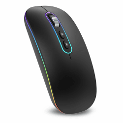 🖱️ cimetech Bluetooth Maus kabellos - LED Dual Mode - Wiederaufladbare Optische Office Funkmaus Angebot bei HelloDeals