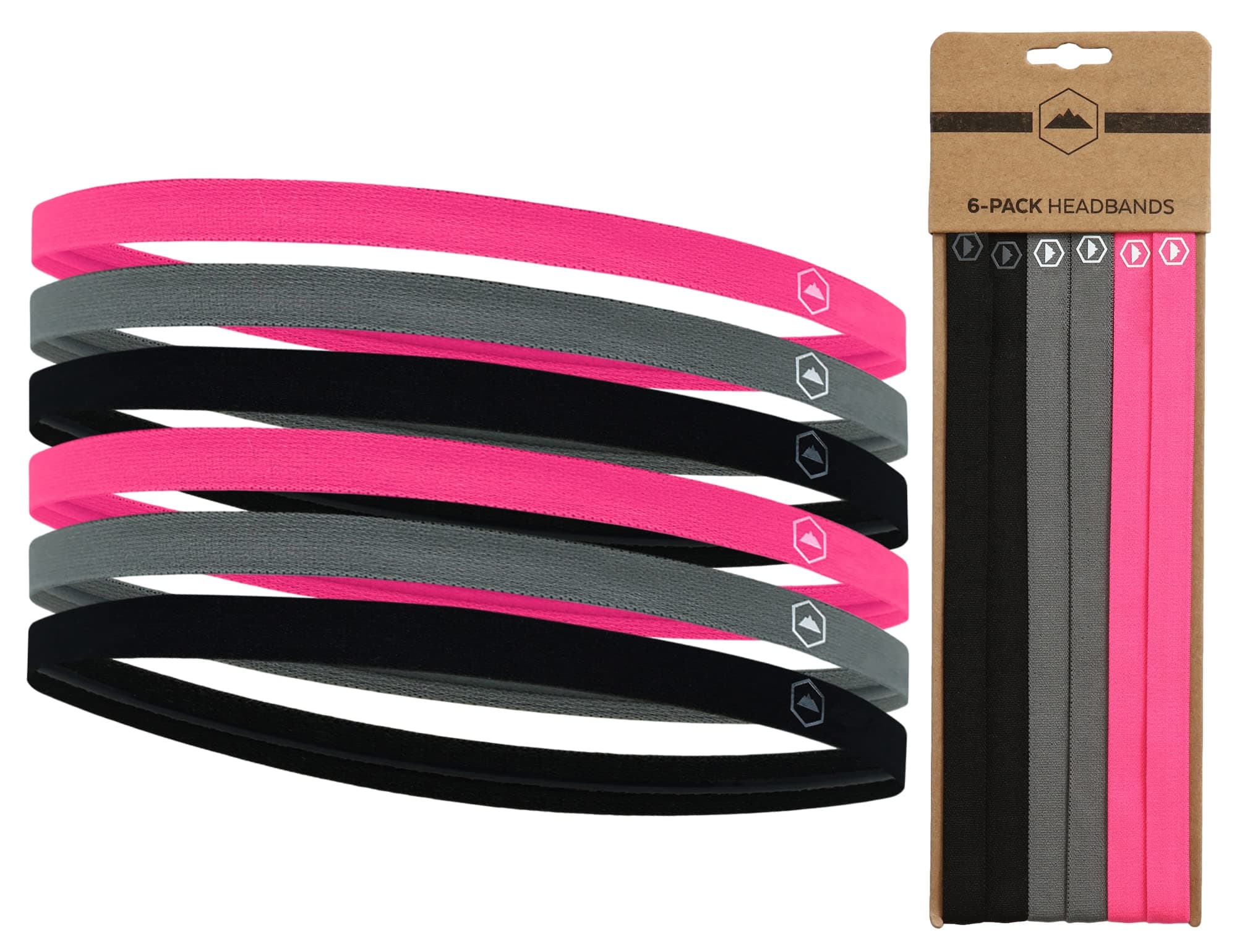 Tough Headwear Haarband Herren dünn elastisch - Sport Stirnband Herren Damen - Haarbänder Set