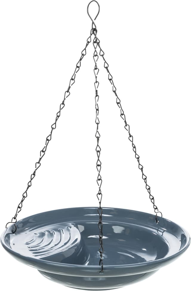 🐦🌿 TRIXIE Vogel Garten Outdoor VOGELTRÄNKE, HÄNGEND, KERAMIK, 530 ml/ 26 cm, BLAU - 55520 🌞🌧️