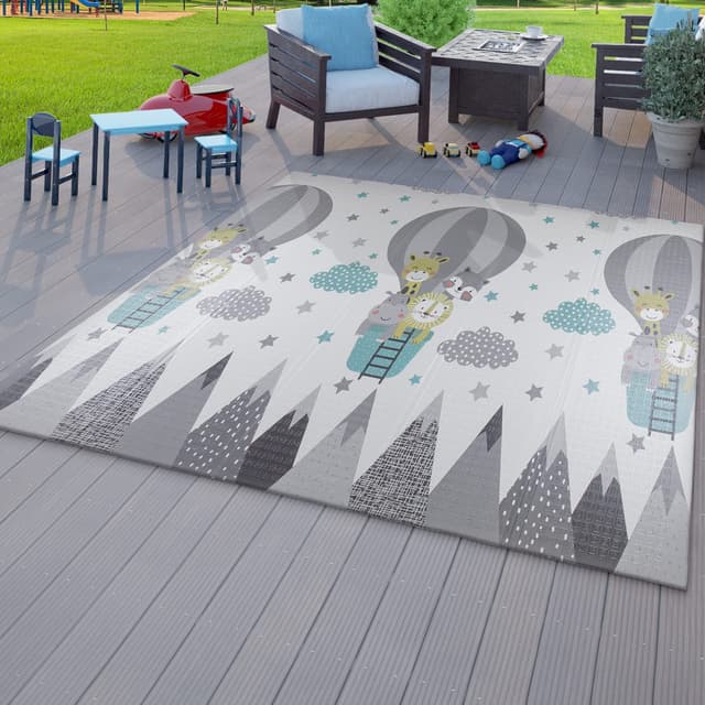 🏔️🌟 TT Home Kinder Matte Faltbar Spielmatte Krabbelmatte Berge Tier Motiv Wendbar 🌈