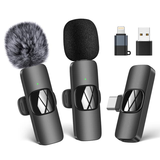 🎙️ HMKCH Kabelloses Lavalier Mikrofon für Handy/iPhone/Computer