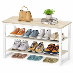 👟🌟 HOMIDEC Schuhregal mit Sitzbank - Weiß | 26.99€ Angebot