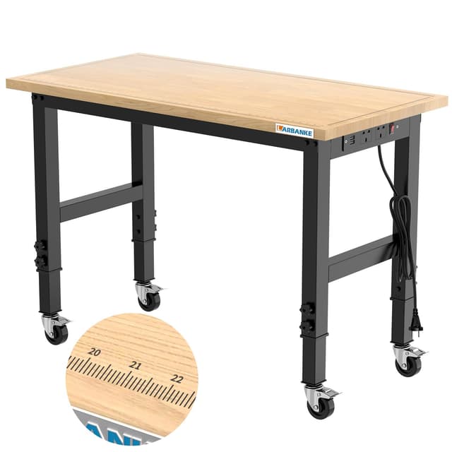 LARBANKE 120CM Schwerlast-Werkbank 🛠️ für die Garage