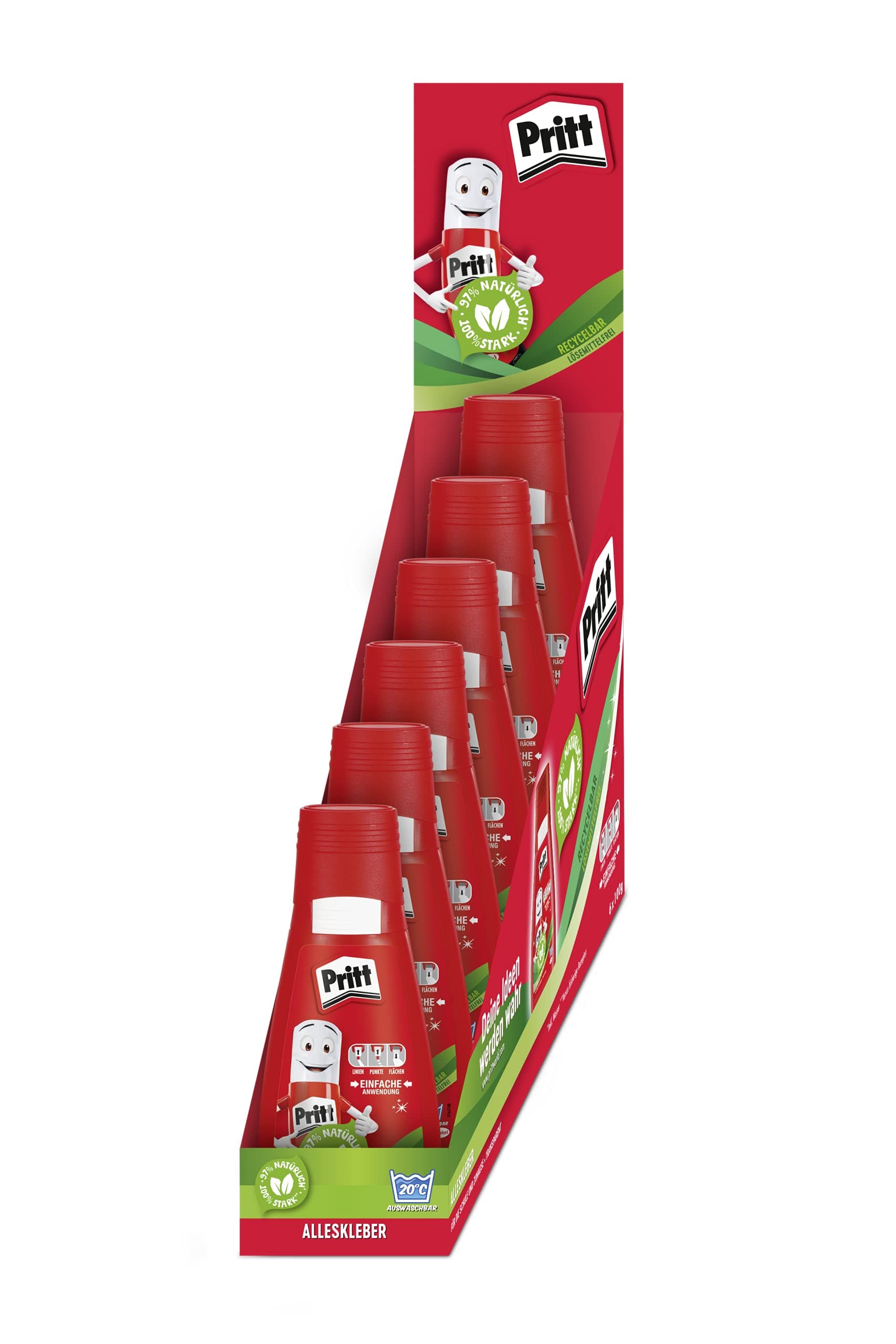 🎨🌟 Pritt Alleskleber 6x100g Flaschen - Schnell trocknender und lösemittelfreier Bastelkleber 🌟🎨