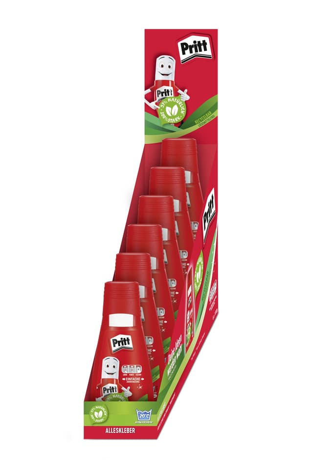 🎨🌟 Pritt Alleskleber 6x100g Flaschen - Schnell trocknender und lösemittelfreier Bastelkleber 🌟🎨