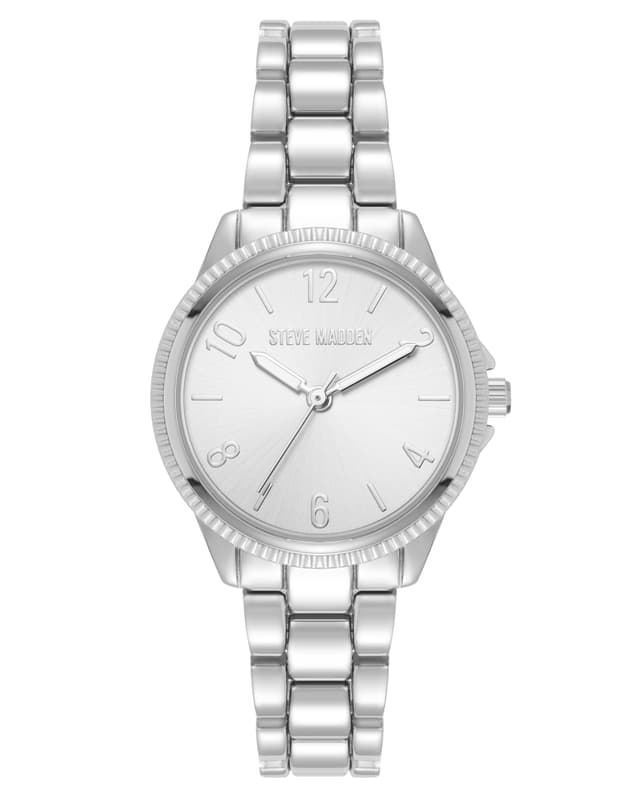 🌟 Superangebot! Steve Madden Frauenarmband Uhr Silber 🌟