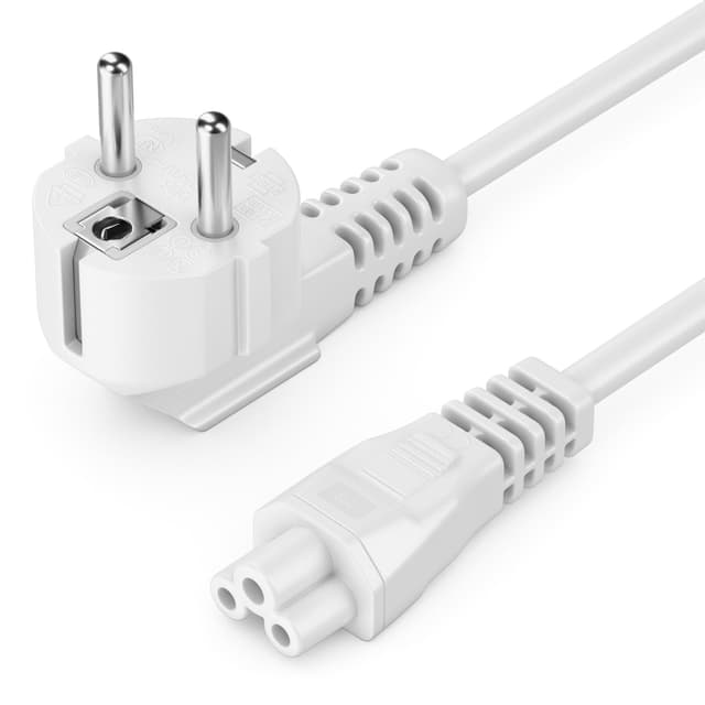 🔌🖥️ deleyCON 7,5m Netzkabel Stromkabel Schutzkontakt Stecker Typ F (CEE 7/4) 90° Gewinkelt auf IEC C5 Buchse 2,5 Ampere Kleeblattkupplung TV Monitor Bildschirm Laptop Notebook Netzteil - Weiß 7.5 M Weiß Angebot