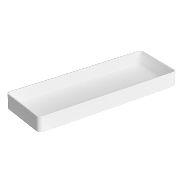 🌟 Angebot: Amazon Basics Rechteckig, Kunststoff-Organizer, Weiß Halb-Zubehörablage