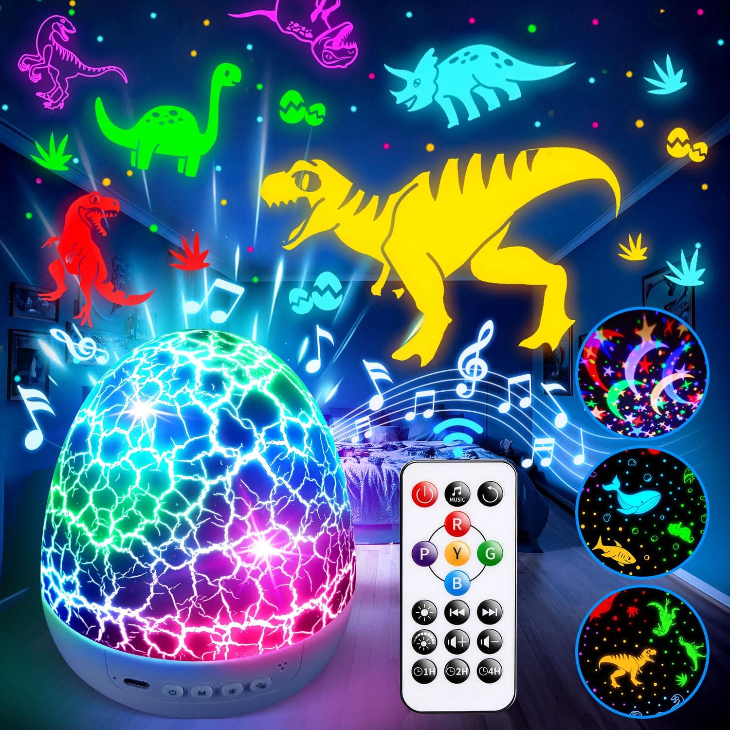 Dinosaurier Sternenhimmel Projektor Kinder | White Noise Machine Baby Nachtlicht Kinder