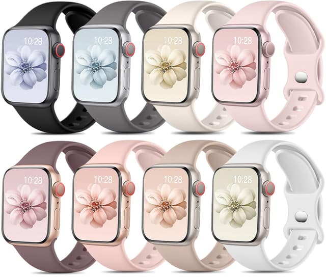 Mastten 8 Stück Sport Armbänder für Apple Watch