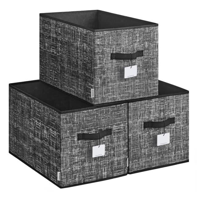 SONGMICS Aufbewahrungsbox 3er Set, zusammenklappbar, Stoffboxen aufbewahren 📦🏡