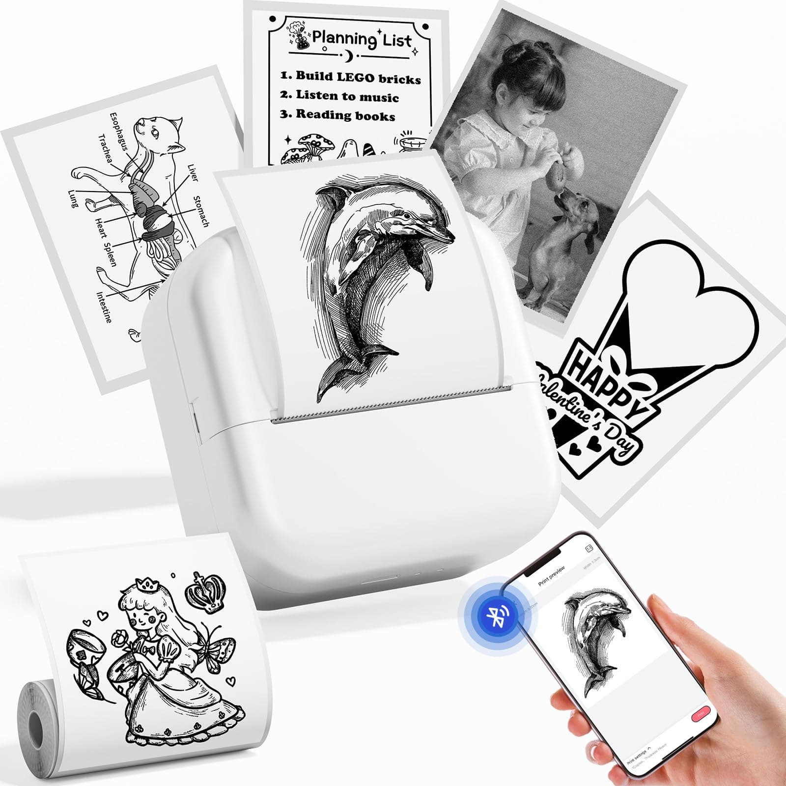 🌟 Sticker Drucker Mini Printer M02L 🌈📱