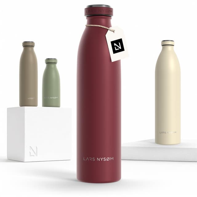 LARS NYSØM Edelstahl Trinkflasche 750ml Berry Red ✨🍹