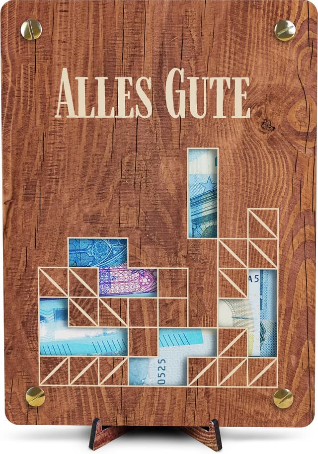 Gamer Geschenk - XL Geldgeschenk aus Holz inkl. Ständer 🎮🎁