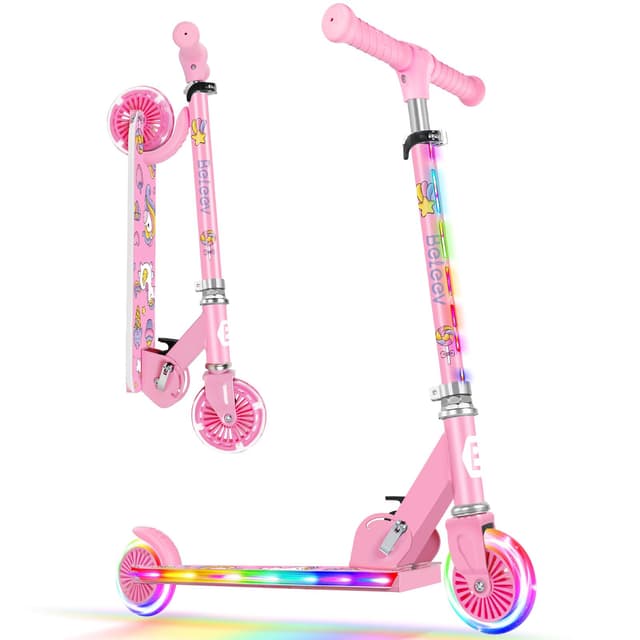 🌟 BELEEV V2 Roller Kinder Scooter 6 Jahre 🌈 Upgrade mit LED Leuchtenden Rädern