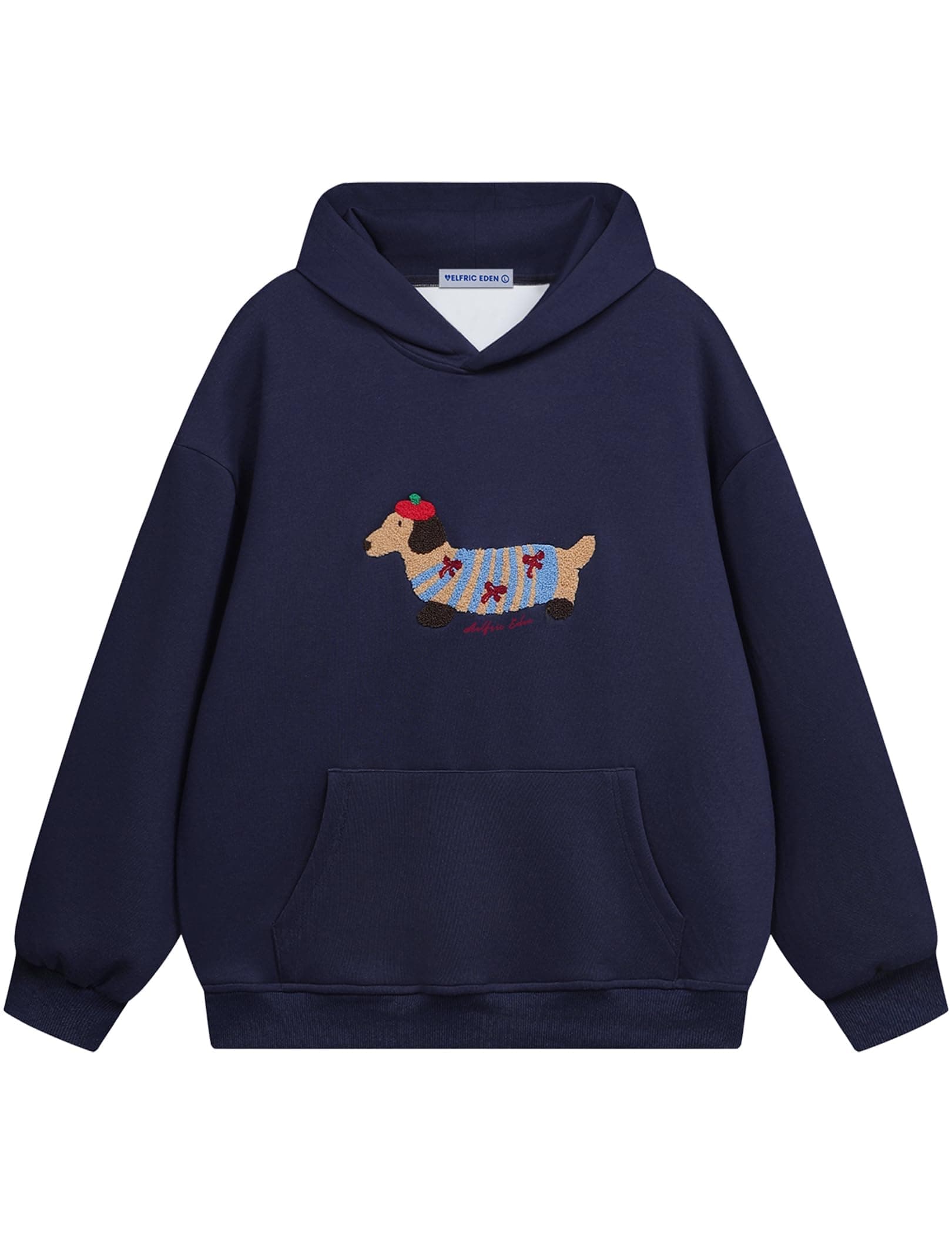 Aelfric Eden Cartoon Dog Hoodie Herren Oversized Kapuzenpullover Langarm Sweatshirt Y2K Hoody mit Kapuze Basic Vintage Hooded mit Muster Unisex Sport Oberteile Streetwear 🐶