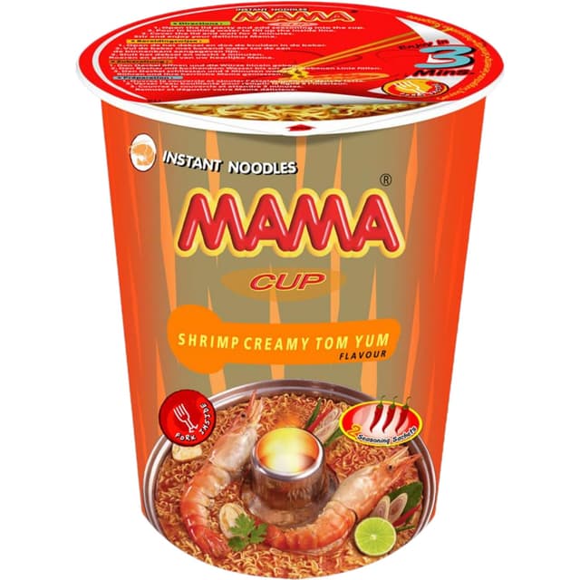 🍜 MAMA Instant Cup Nudeln Garnelen Sahnig - (1 X 70 GR) - 1er Pack