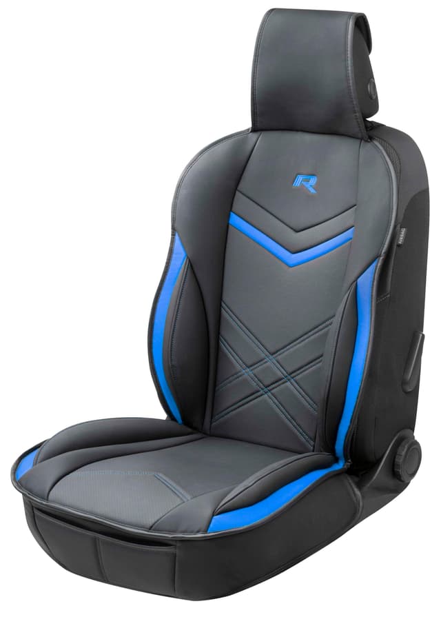 🚗 WALSER Auto Sitzauflage Rey Schwarz/Blau | Universal Sitzschoner 🏎️