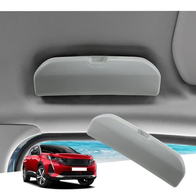 🕶️ GAFAT Kompatibel mit Peugeot 3008 5008 2016-2023 2024 Sonnenbrillenhalter Brillenetui, 3008 GT 2024 Aufbewahrungsbox Organizer, Peugeot 3008 Zubehör [OEM Original](Grau) - Sonderangebot!