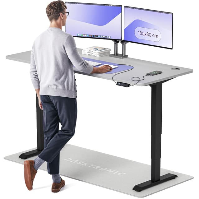 🌟 Desktronic HomePro Höhenverstellbarer Schreibtisch 180 × 80 cm 🌟