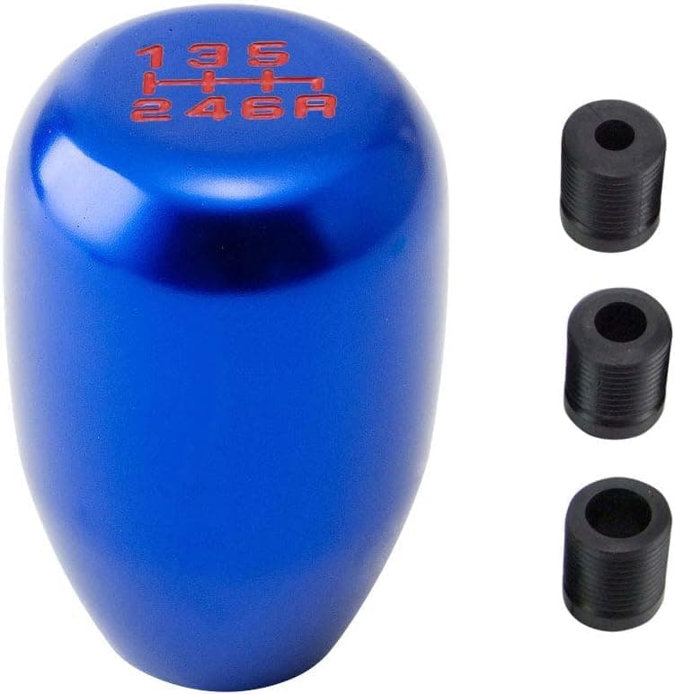 🚗 Schaltknauf Schaltkopf Schalthebelknopf Gear Knob 6 Gang Auto Schaltknauf Blau 🚗