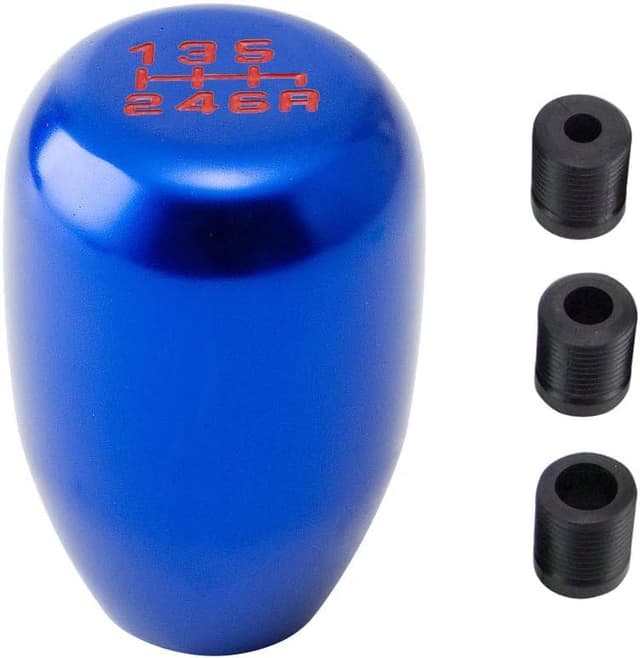 🚗 Schaltknauf Schaltkopf Schalthebelknopf Gear Knob 6 Gang Auto Schaltknauf Blau 🚗