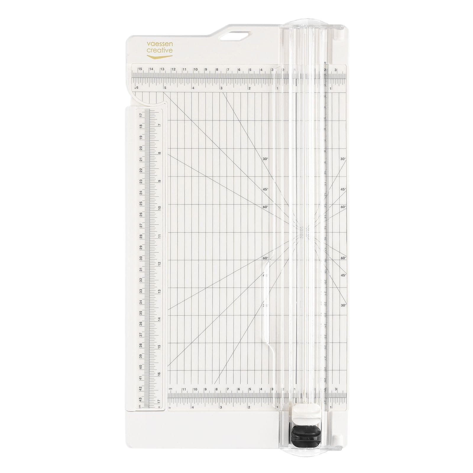 Vaessen Creative Papierschneider und Falzbrett 2in1 📏📐 | Schneidemaschine Papier A3 Größe ✂️ | Guillotine Scrapbook Hebelschneider