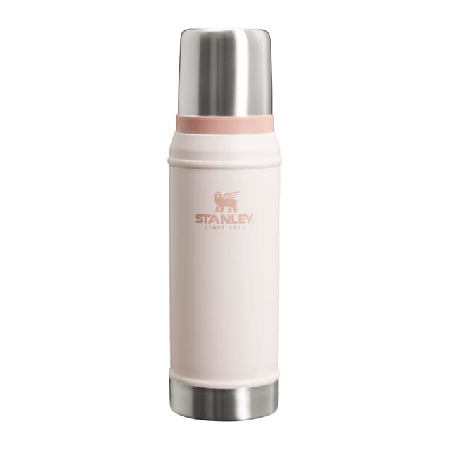 Stanley Classic Legendary Thermosflasche 750 ml - Thermos Hält 20 Stunden Heiß Oder Kalt - Edelstahl Thermoskanne - BPA-Frei - Spülmaschinenfest - Rose Quartz