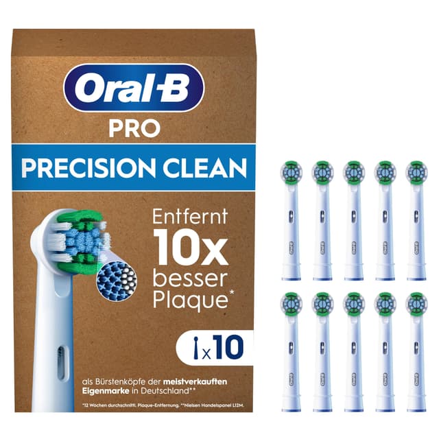 🦷 Oral-B Pro Precision Clean Aufsteckbürsten - Weiß, 10 Stück