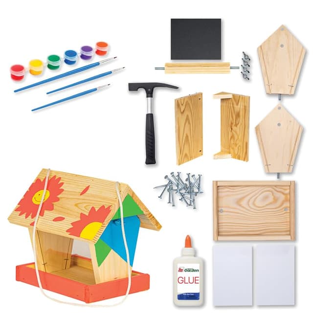 🐦🖌️ ITA DIY Futterhaus für Vögel zum Zusammenbauen und Bemalen - FlybyFeeder