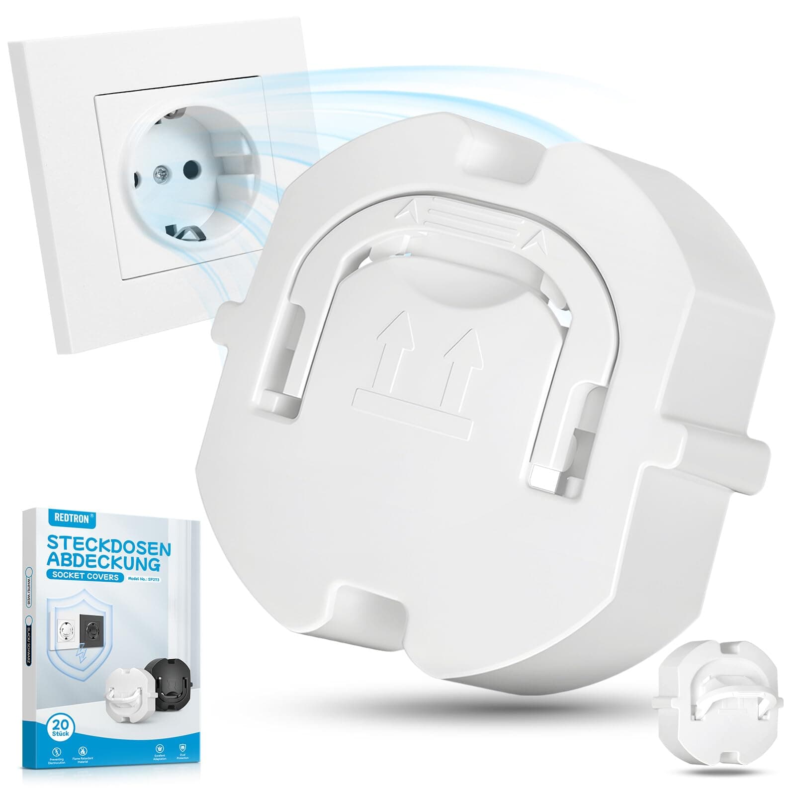 🔌⚠️ REDTRON Steckdosensicherung (20Stk.) - Steckdosen Kindersicherung für Babys und Kinder