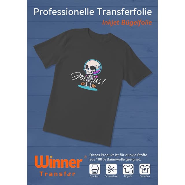 WinnerTransfer 40 Blatt A4+4 A3 Silikonpapier Dunkel-40 Blatt -Weisse Folie