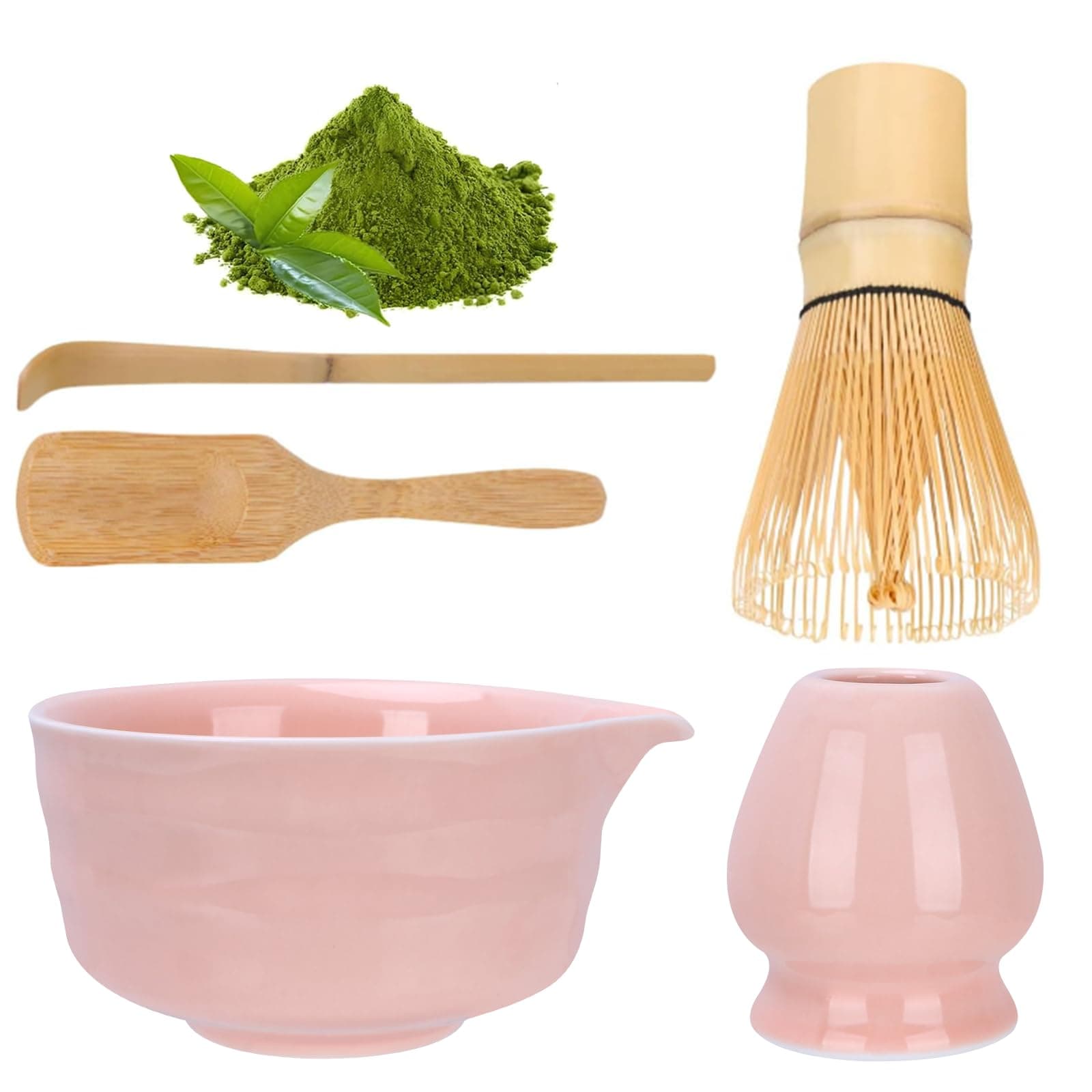 HOBEYO Matcha Set Rosa für Matcha-Liebhaber