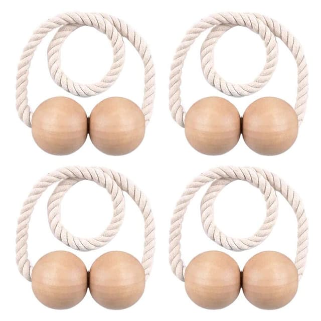 🌟 Keleily Magnetische Vorhang Raffhalter 4 Stück - Stilvoll und praktisch! 🌸🪵