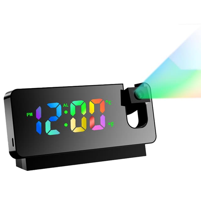 🕰️🌙 LUPATDY Projektionswecker: Digitaler Wecker mit 180° Projektion und LED-Display