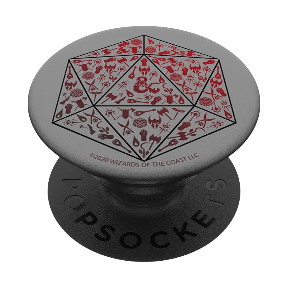 Dungeons And Dragons D20 Icon Fill PopSockets mit austauschbarem PopGrip Standard 😎🎲