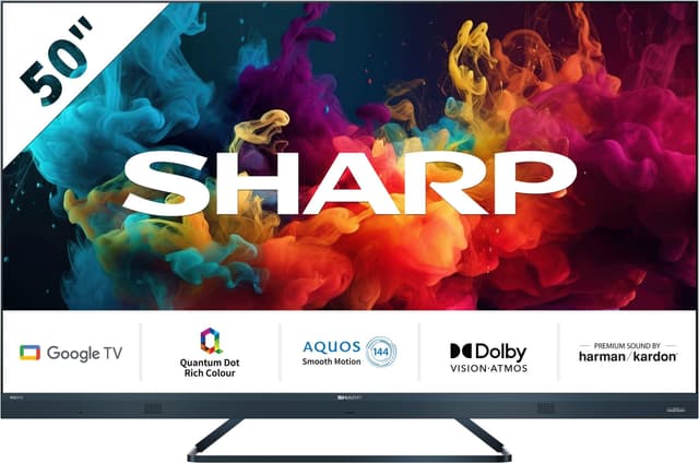 SHARP 50FQ5EG Quantum Dot Google TV 126 cm (50 Zoll) 4K Ultra HD QLED Google TV 🌟📺🔊
