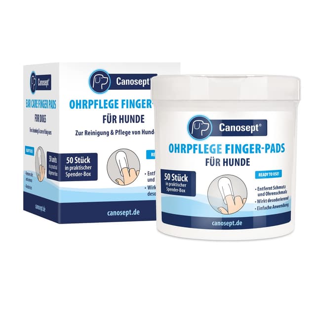 🐶 Canosept Ohrpflege Finger-Pads für Hunde 50 Stück - Angebot!
