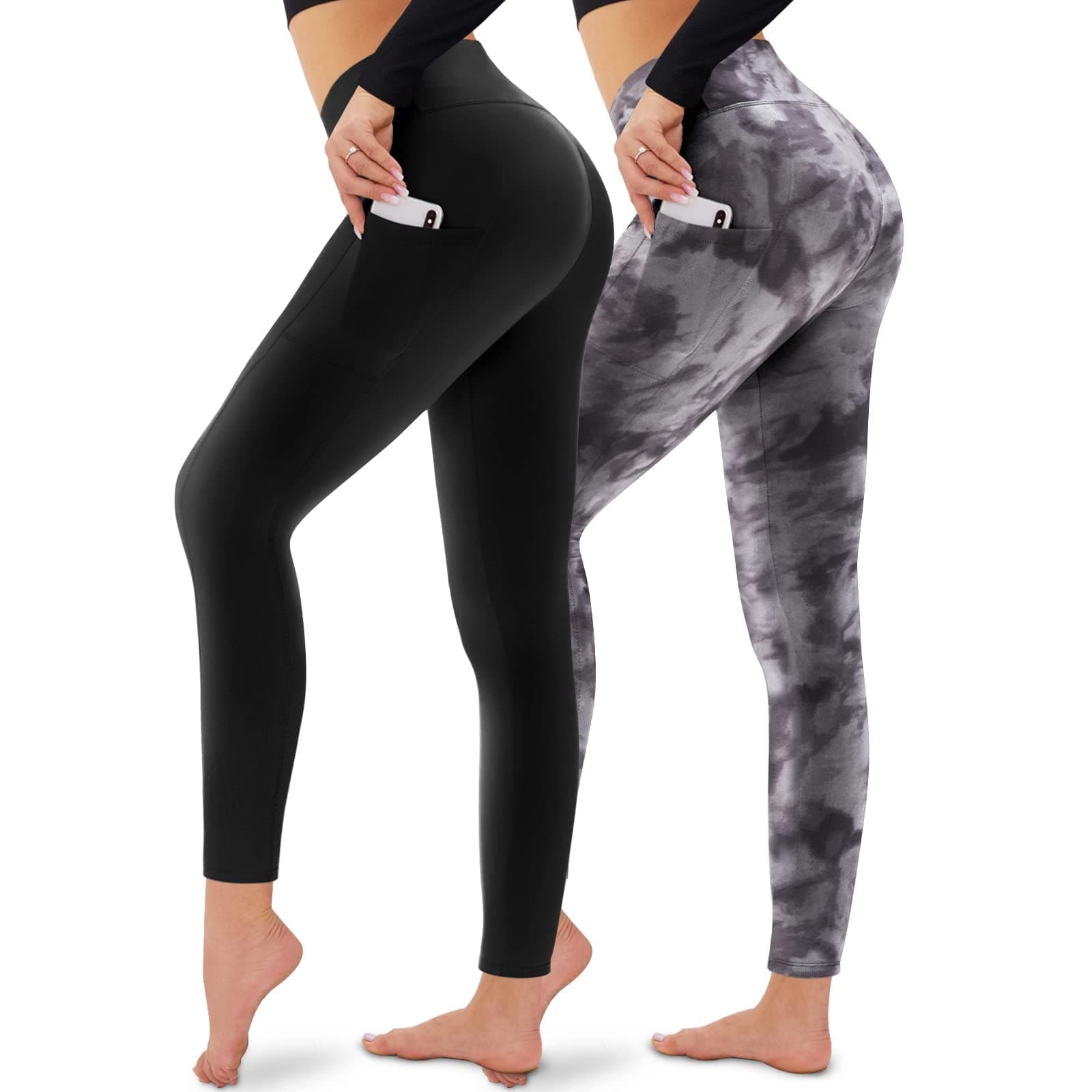 CAMPSNAIL 2er Pack Leggings Damen Schwarz High Waist 🏋️‍♀️👖