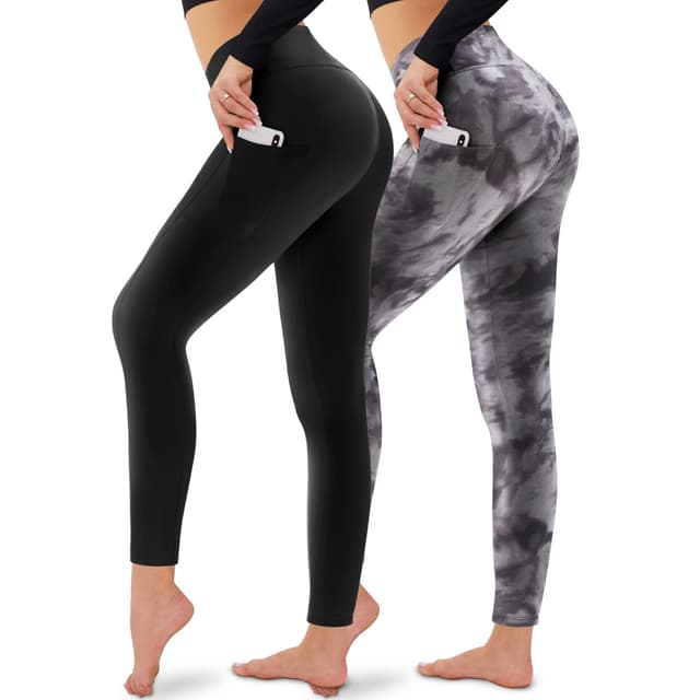 CAMPSNAIL 2er Pack Leggings Damen Schwarz High Waist 🏋️‍♀️👖